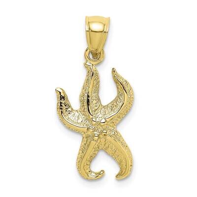 Starfish Charm 10k Gold Textured 10K7689, MPN: 10K7689,