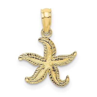Flat Starfish Charm 10k Gold 10K7372, MPN: 10K7372,