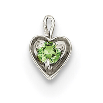 August Synthetic Birthstone Heart Charm 14k white Gold M353W, MPN: M353W, 886774257037