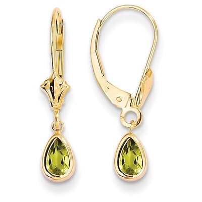 6x4mm August/Peridot Earrings 14k Gold XBE92, MPN: XBE92, 883957335629