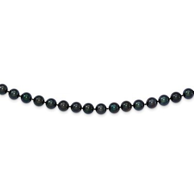 7 Inch 7-8mm Round Black Saltwater Akoya Cultured Pearl Bracelet 14k white Gold PLB70-7, MPN: PLB70…