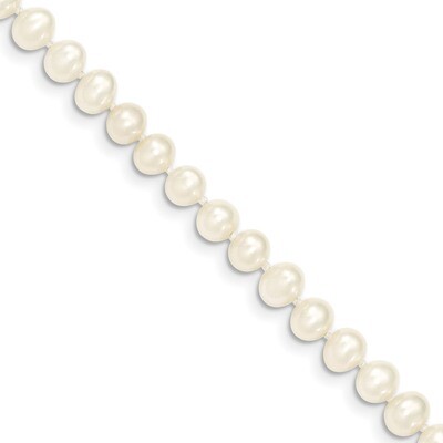5 Inch 5-6mm Egg White Fresh Water Cultured Pearl Bracelet 14k Gold XF452-5, MPN: XF452-5, 88395714…
