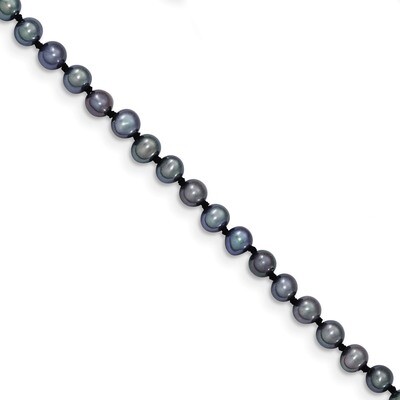 4-5mm Black Cultured Near Round Pearl Bracelet 7.5 Inch 14k Gold BPN040-7.5, MPN: BPN040-7.5, 89090…