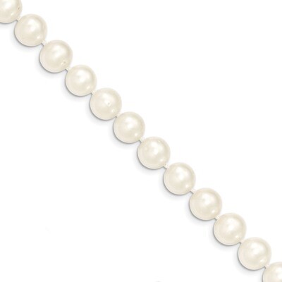 7.5 Inch 9-10mm White Near Round Fresh Water Cultured Pearl Bracelet 14k Gold WPN090-7.5, MPN: WPN0…