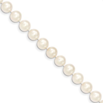 7.5 Inch 8-9mm White Near Round Fresh Water Cultured Pearl Bracelet 14k Gold WPN080-7.5, MPN: WPN08…