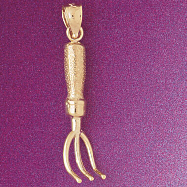 Dazzlers Jewelry Rake Pendant Necklace Charm Bracelet in Yellow, White or Rose Gold 6679, MPN: DZ-6…