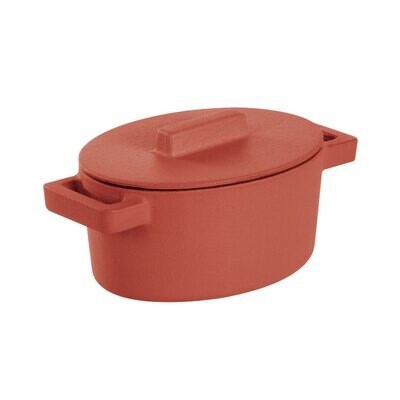 Sambonet TerraCotto Oval Casserole With Lid Paprika 51638P13, MPN: 51638P13,