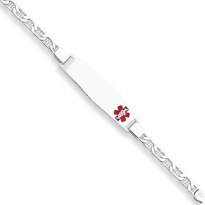 7 Inch Medical ID Anchor Link Bracelet Sterling Silver XSM23-7, MPN: XSM23-7, 883957273464