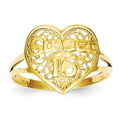 Sweet 16 Heart Ring 14k Gold CH263, MPN: CH263, 886774091891