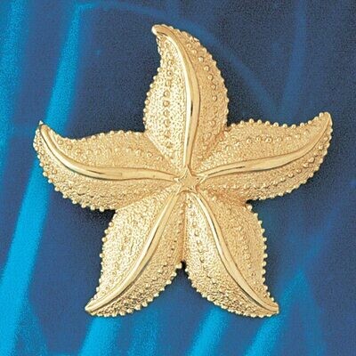Dazzlers Jewelry Starfish Slide Pendant Necklace Charm Bracelet in Yellow, White or Rose Gold 69, M…
