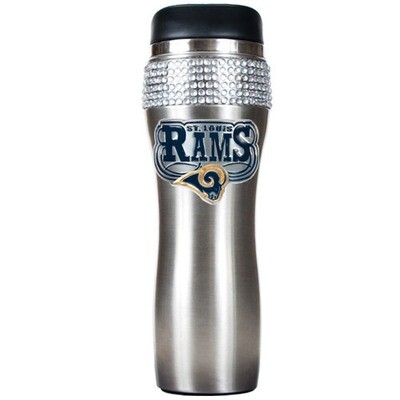 Rams Silver Jeweled 14oz Stainless Tumbler GC3948, MPN: GC3948, 89006493498