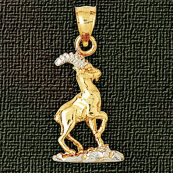 Dazzlers Jewelry Ram Pendant Necklace Charm Bracelet in Yellow, White or Rose Gold 2247, MPN: DZ-22…