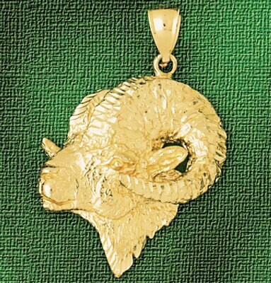 Dazzlers Jewelry Ram Pendant Necklace Charm Bracelet in Yellow, White or Rose Gold 2234, MPN: DZ-22…