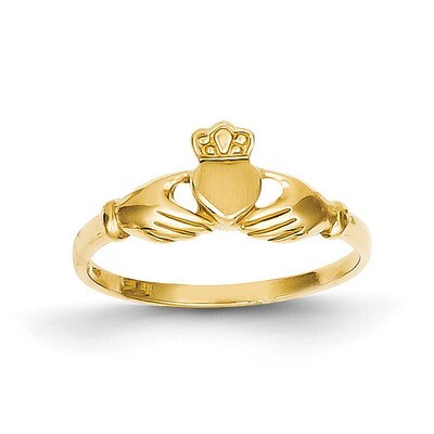 Claddagh Ring 14k Gold Polished &amp; Satin D99, MPN: D99, 883957899749