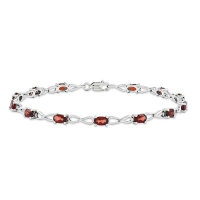 Garnet Bracelet Sterling Silver QX842GA, MPN: QX842GA, 883957368795