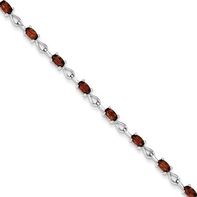 Garnet Bracelet Sterling Silver QX838GA, MPN: QX838GA, 883957441665