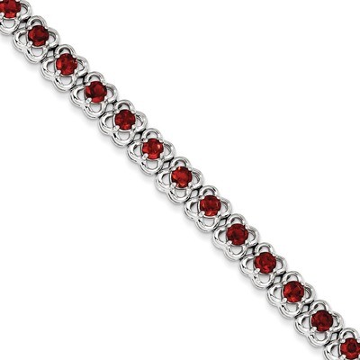 Garnet Bracelet Sterling Silver QX850GA, MPN: QX850GA, 883957409931
