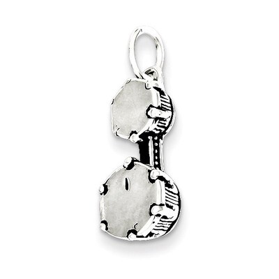 Bongo Drums Charm Antiqued Sterling Silver QC7760, MPN: QC7760, 883957545004