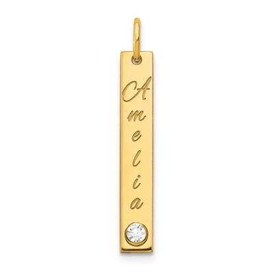 Vertical Bar Charm with Birthstone Gold-plated Small  XNA1098GP, MPN: XNA1098GP, 191101989070