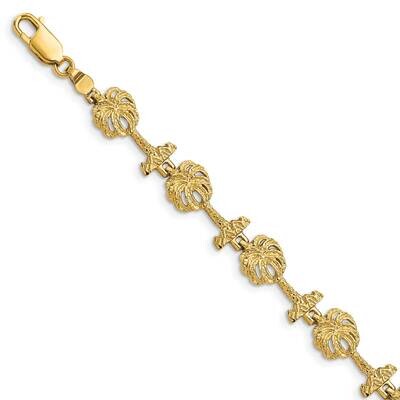 Palm Tree Bracelet 14k Gold FB1830-7.25, MPN: FB1830-7.25, 637218130832