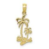 Double Palm Trees Pendant 10k Gold 10C3324, MPN: 10C3324,