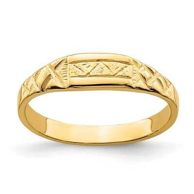 Baby Triangle Textured Ring 14k Gold R531, MPN: R531, 637218046720