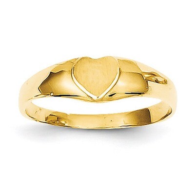 Baby Heart Signet Ring 14k Gold K3850, MPN: K3850, 637218048496