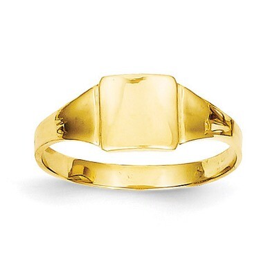 Square Signet Baby Ring 14k Gold D3128, MPN: D3128, 637218068487