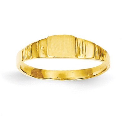 Square Baby Signet Ring 14k Gold R526, MPN: R526, 637218048519