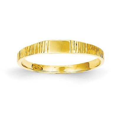 Ridged Baby Ring 14k Gold Polished D122, MPN: D122, 886774092256