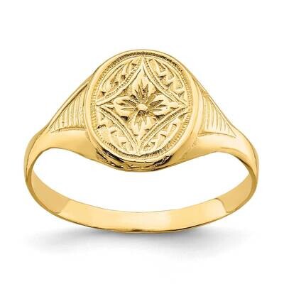 Oval Star Diamond Center Baby Ring 14k Gold R692, MPN: R692, 196904052037