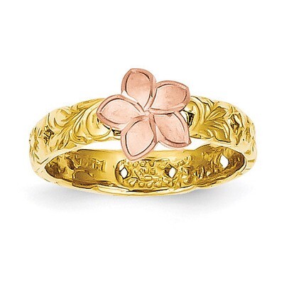 Plumeria Baby Ring 14k Two-tone Gold K5128, MPN: K5128, 191101455643