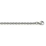 Polished 2.9mm 18 Inch Cable Chain Titanium TBN184-18, MPN: TBN184, 191101872662