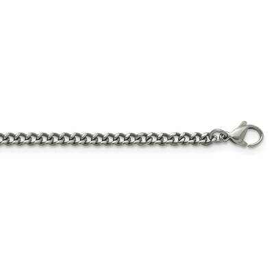 Polished 3.5mm 18 Inch Curb Chain Titanium TBN188-18, MPN: TBN188, 191101872808