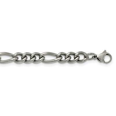 Polished 7mm 18 Inch Figaro Chain Titanium TBN182-18, MPN: TBN182, 191101872587