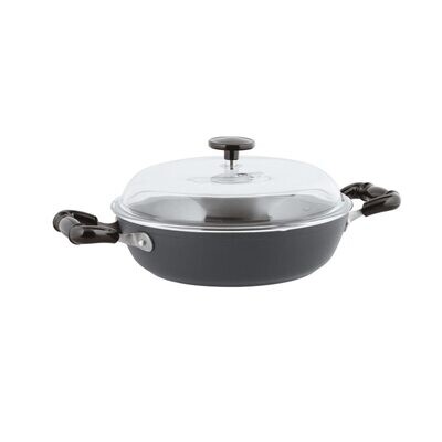 Sambonet Quarzo Nero Nonstick Saute Pan 2 Handles Grey 9 Inch 81 Oz. 2.5 Qts 51015-74, MPN: 51015-7…