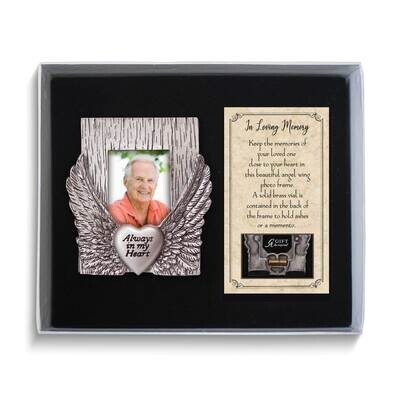 Always In My Heart Angel Wings Memorial Ash Holder Photo Frame GM24326, MPN: GM24326, 785525298759