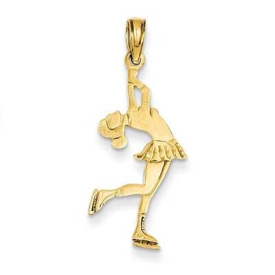Ice Skater Turning Pendant 14k Gold C3757, MPN: C3757, 637218018956
