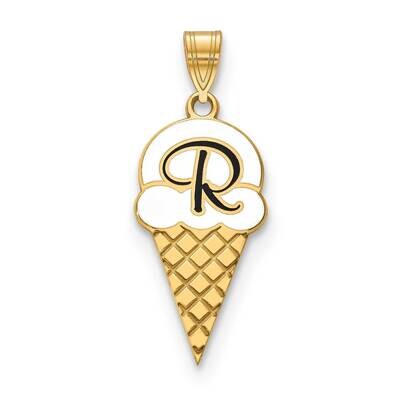 Letter Ice Cream Cone Gold-plated Epoxied  XNA843GP, MPN: XNA843GP,