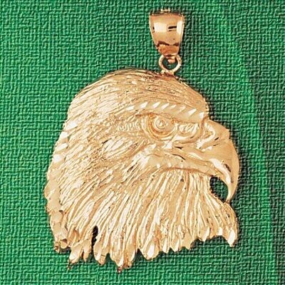 Dazzlers Jewelry Eagle Head Pendant Necklace Charm Bracelet in Yellow, White or Rose Gold 2871, MPN…