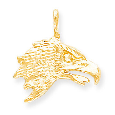 Solid Diamond-cut Eagle Head Charm 10k Gold 10C616, MPN: 10C616, 883957344652