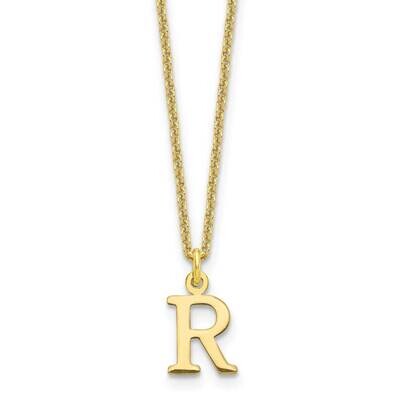 Cutout Letter R Initial Necklace 10k Gold 10XNA727Y/R, MPN: 10XNA727Y/R,