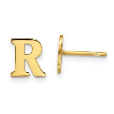 Initial Letter R Post Earrings 10k Gold Polished 10XNE46Y/R, MPN: 10XNE46Y/R,