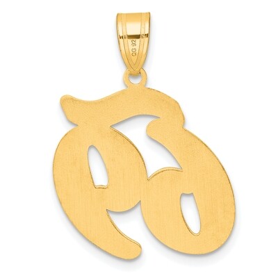 Script Number 69 Pendant 14k Gold Polished SCN69, MPN: SCN69, 196904078082