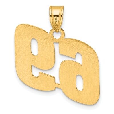Block Number 69 Pendant 14k Gold Polished BN69, MPN: BN69, 196904078945