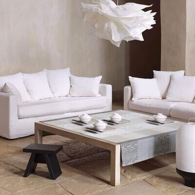Le Jacquard Francais Tablecloth Kyoto Mist 69 x 69 Cotton and Acrylicic, MPN: 22078, 3660269220785
