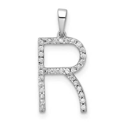Initial R Pendant 14k White Gold Diamond PM5222R-010-WA, MPN: PM5222R-010-WA, 883957134444