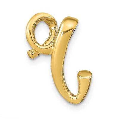 Letter R Initial Slide 14k Gold Polished K6425R, MPN: K6425R, 63721810006
