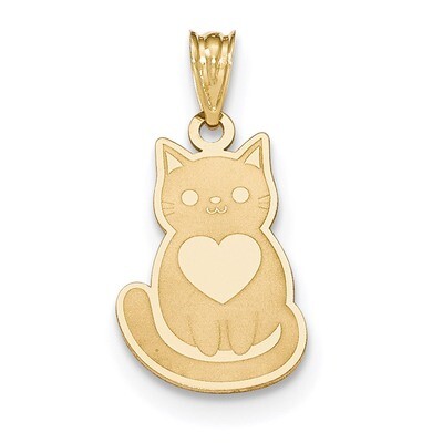 Laser Cut Cat Charm 14k Gold YC1181, MPN: YC1181, 191101459948