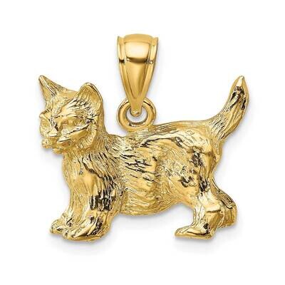 Cat Standing with Raised Tail Charm 14k Gold K6579, MPN: K6579, 637218068722